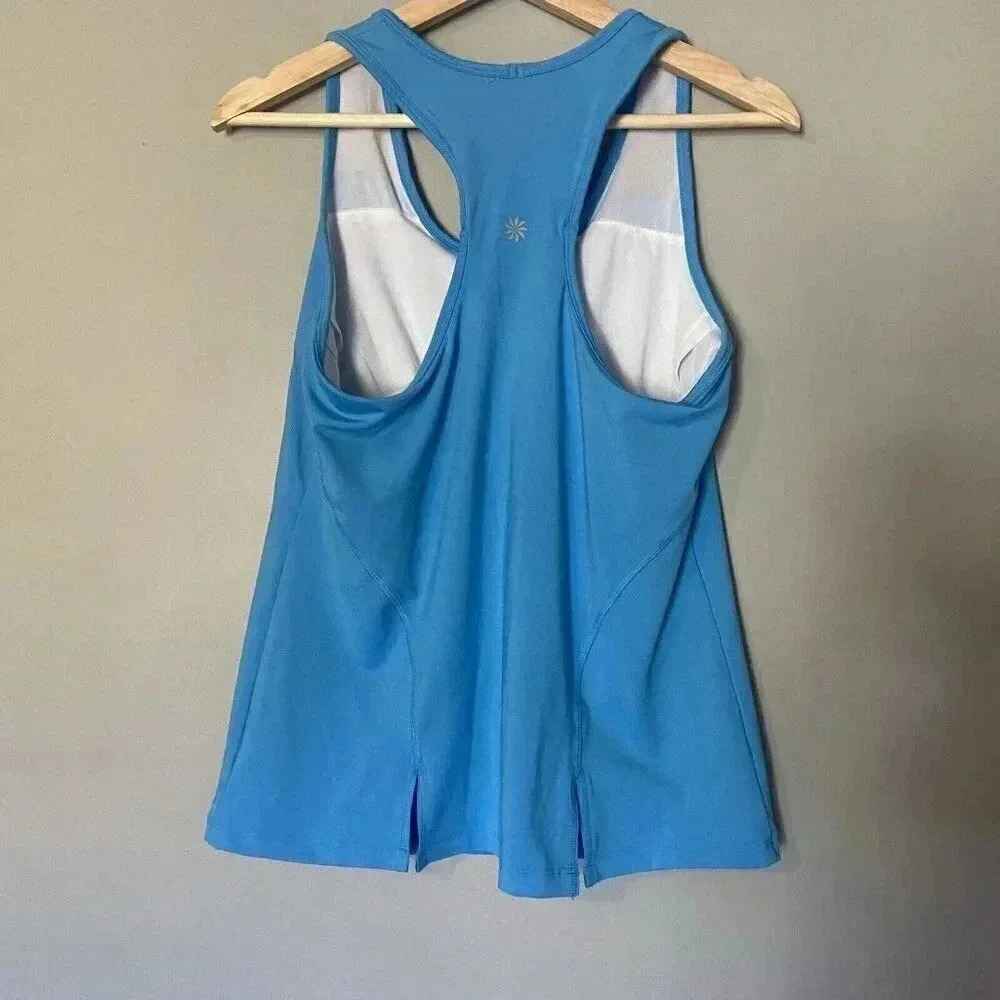 Athleta Blue Racerback Tank Top - Picture 4 of 8